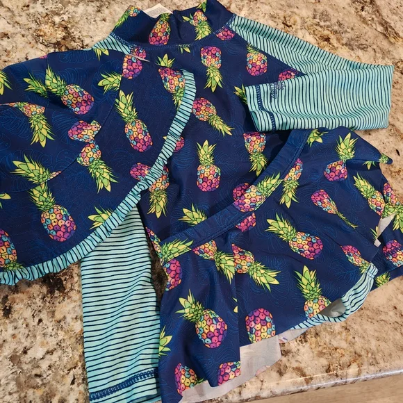 UV Skinz UPF50+ PINEAPPLE SWIM 3PC - Picture 3 of 7